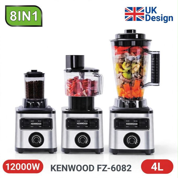 FZ-6082 8IN1 Multi-Purpose Blender 4L 12000W 3 Jars Food Processor